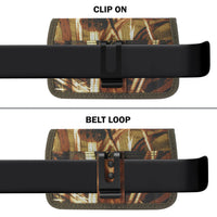 Reiko Horizontal Rugged Pouch With Velcro and Metal Belt Clip In Camouflage (5.8 x 3.0 x 0.7 Inches)