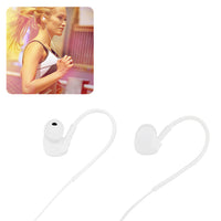 HS1440-35MMMICWH UNIVERSAL SPORT STEREO EARPHONES W. TANGLE FREE NOODLE CABLE AND MIC IN WHITE