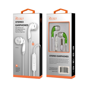 HS1480-35MMMICGR REIKO IN-EAR HEADPHONES WITH MIC IN GREEN