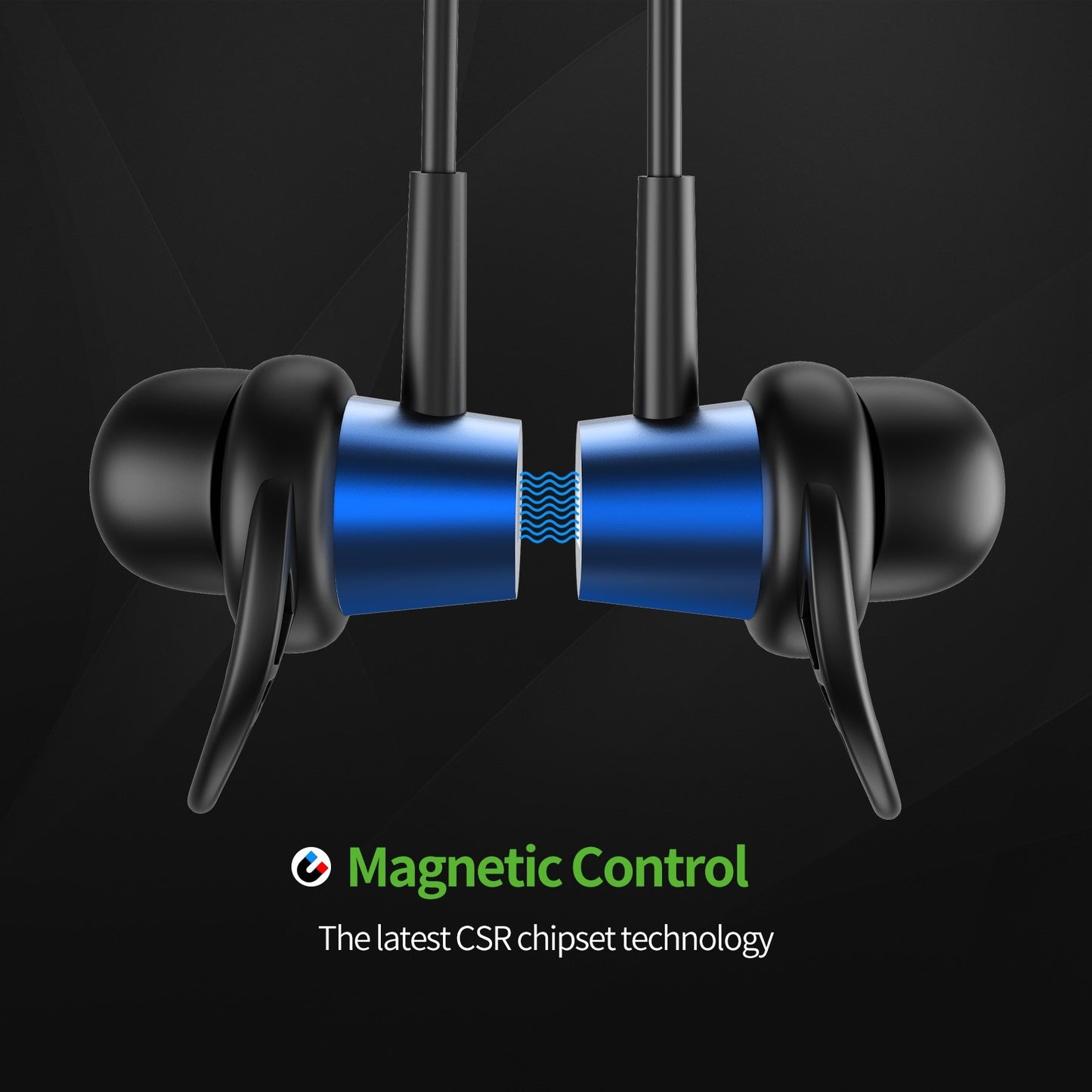 HSBT-EE06BU Bluetooth Sport Headset Metal Shell With Magnet Blue