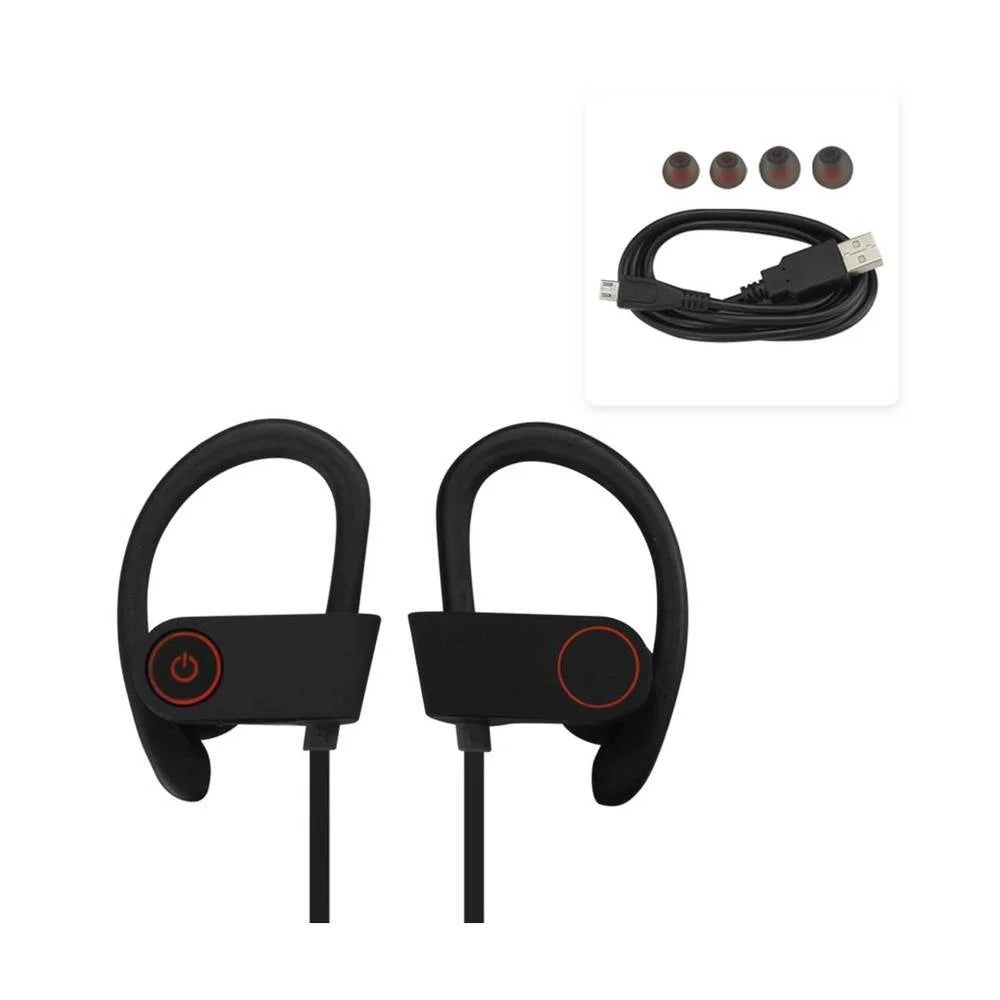 UNIVERSAL SPORT BLUETOOTH HEADPHONES WITH HD SOUND QUALITY AND SWEAT PROOF IN BLACK HSBT1560-UNIBK