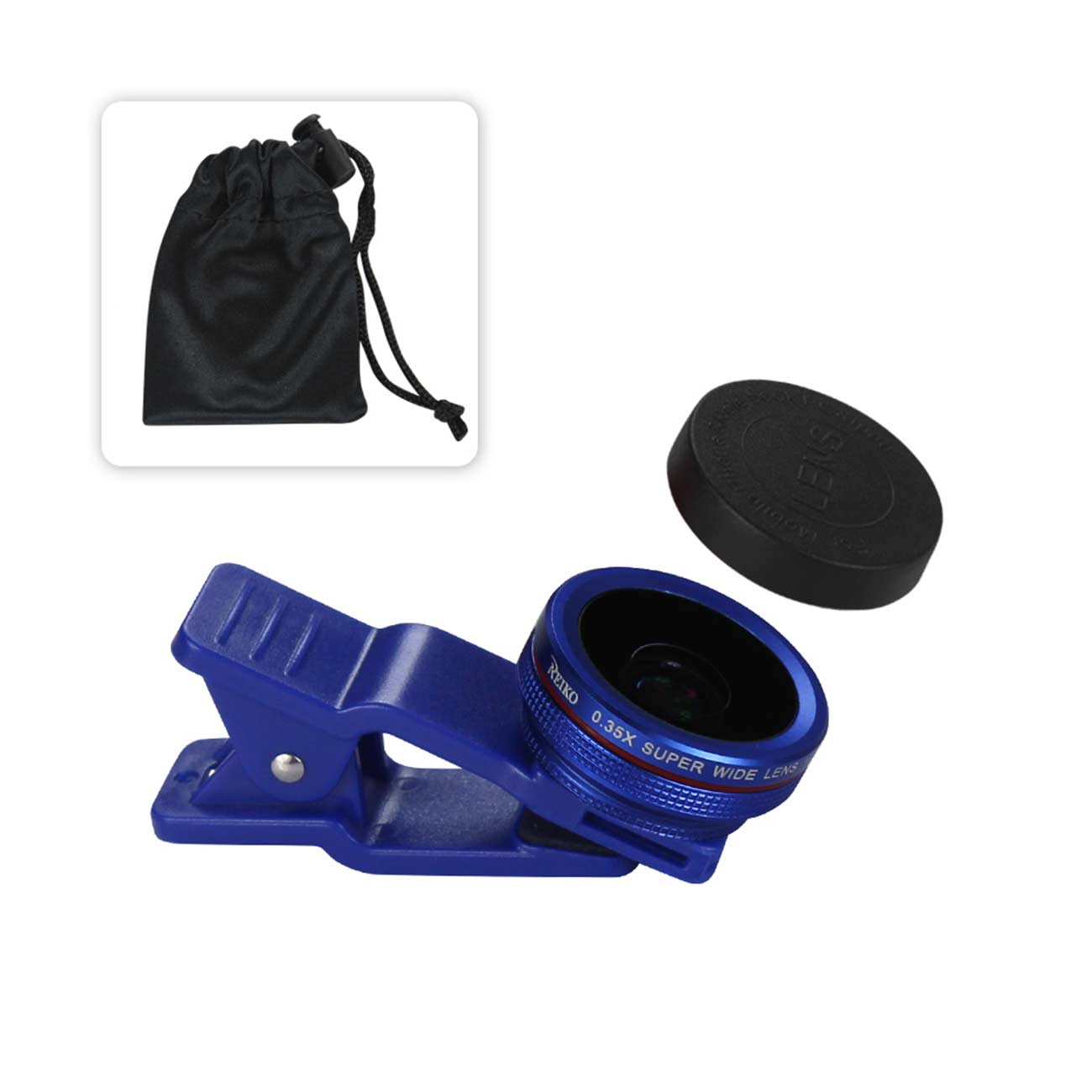 PROFESSIONAL HD CAMERA LENSKIT BUILT IN 15X MACRO LENS NAVY FOR IPHONES AND SMARTPHONES