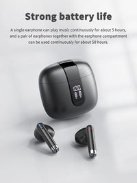 320mAh BT 5.4 Type-C black Clear sound black long battery life wireless earbuds True Wireless Stereo