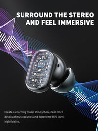 400mAh BT 5.4 Type-C black Clear sound black long battery life wireless earbuds True Wireless Stereo  SKU:BT-VD054BK