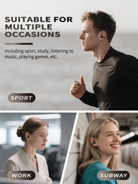 300mAh BT 6.0 Type-C Clear sound  long battery life wireless earbuds True Wireless Stereo in white SKU:BT-VD055WH