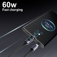 Power Delivery 27W USB-C to 8-PIN Fast Charging & Sync 3.3FT  black nylon+aluminium alloy data cable SKU:DC-VDCN04BK