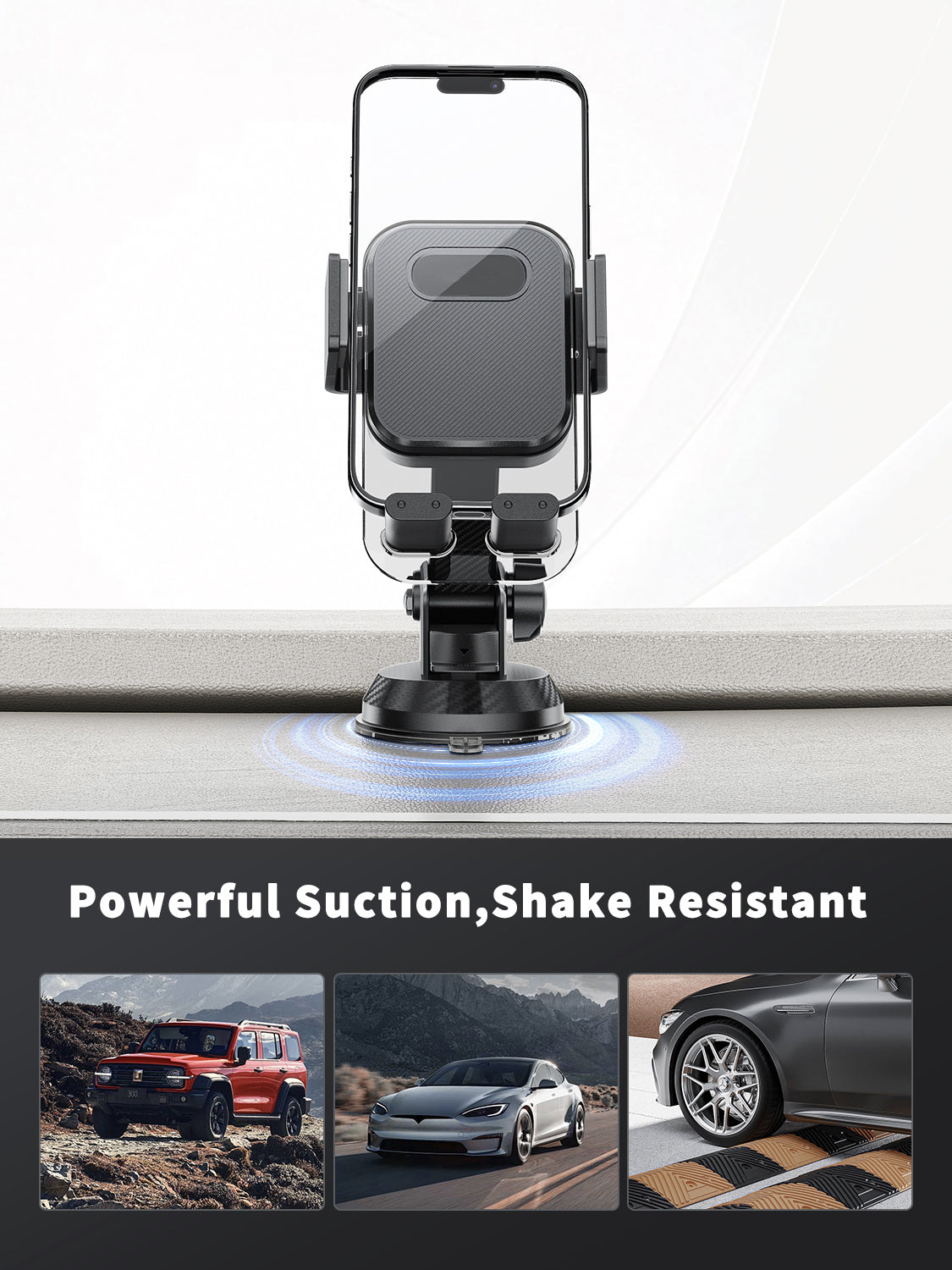 Universal retractable foldable Phone holder 360 degrees rotation car holder Universal Smartphone Holder for center console  SKU:HLD-VD049BK