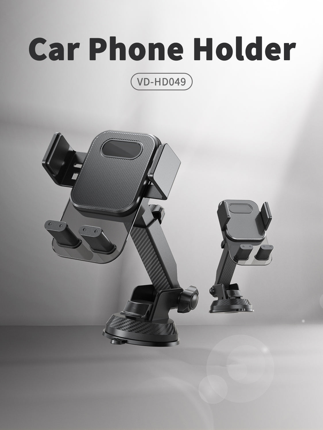 Universal retractable foldable Phone holder 360 degrees rotation car holder Universal Smartphone Holder for center console  SKU:HLD-VD049BK