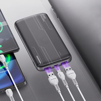 Universal 10000mAh Power Bank Fast Charging Type-C Dual USB Ports Portable Charger in black SKU: PB-VD036BK