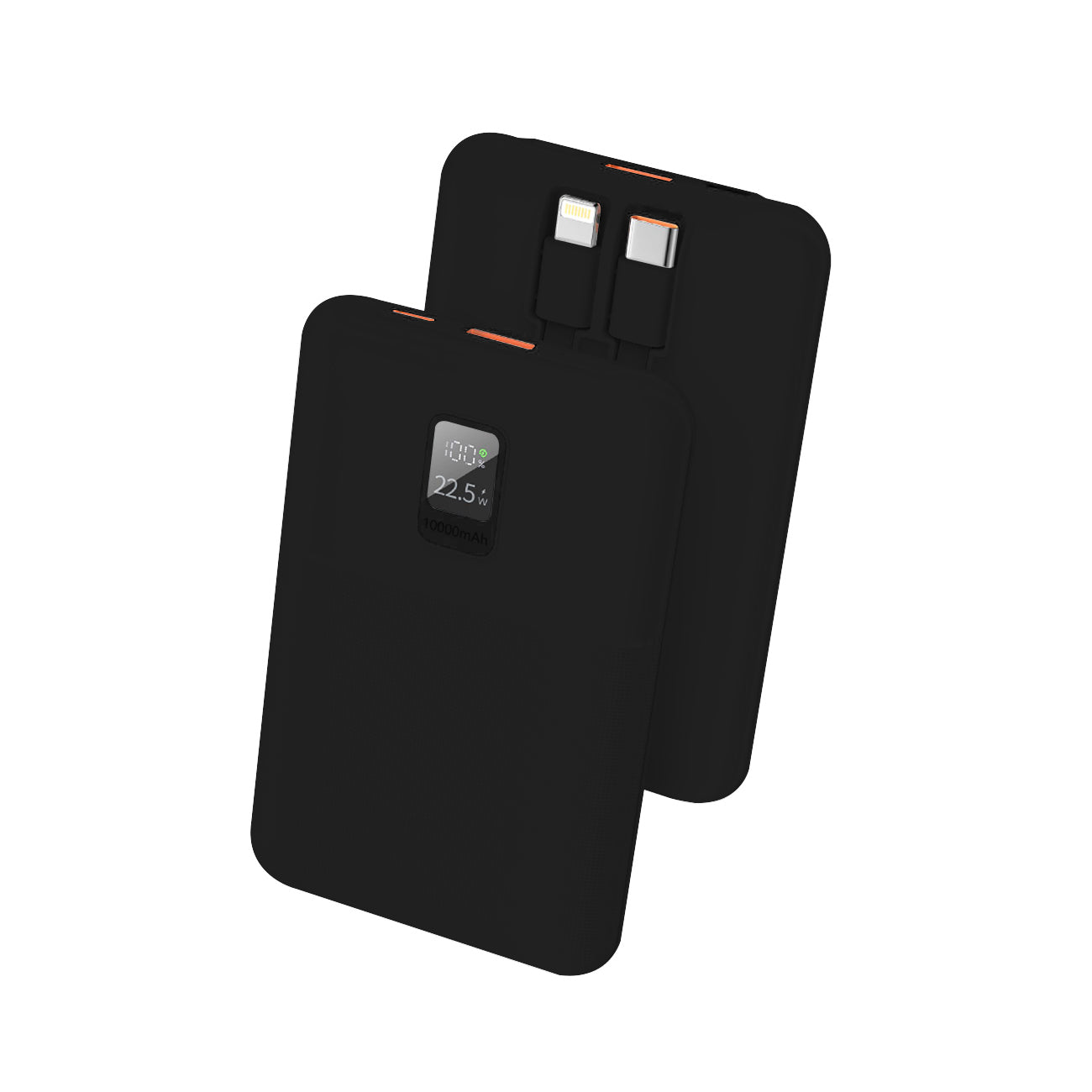 Universal 10000mAh Power Bank with Flashlight, Waterproof Outdoor Portable Charger for Camping in Black SKU:PB-VD057BK