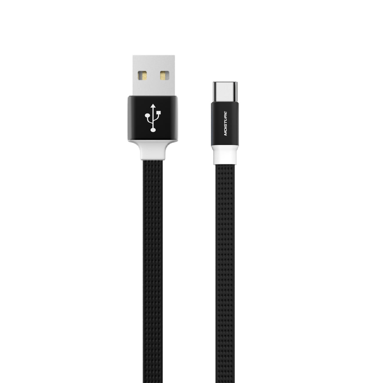 High Speed USB  To Type-C Steel Data Cable in Black SKU#M2RFA-MTU1-TYPECBK