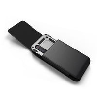 MV Vertical Leather Pouch With Magnetic Closure and Belt Loop In Black (6.6 x 3.5 x 0.7 Inches)