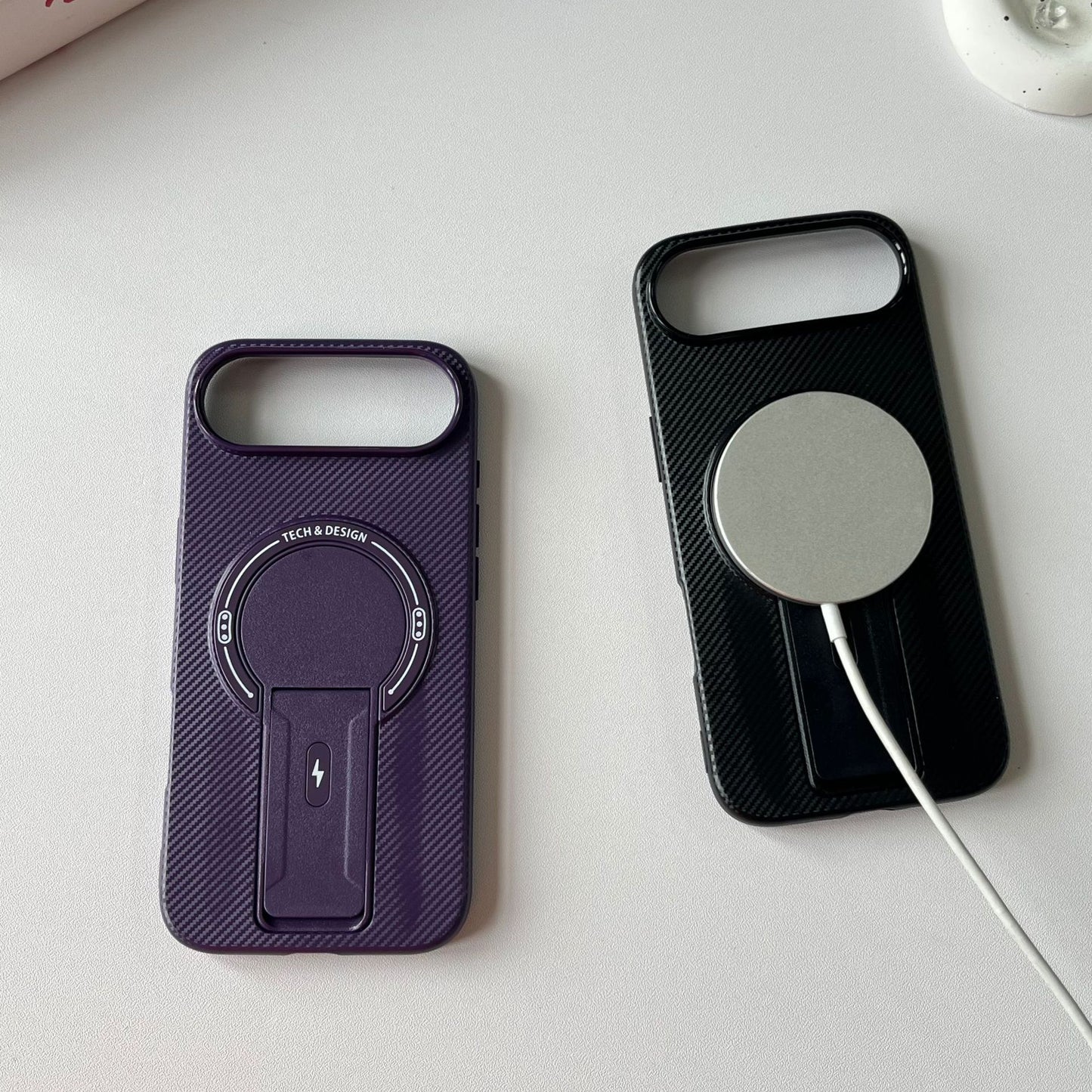 TPU PC kickstand Magnetic Phone Case