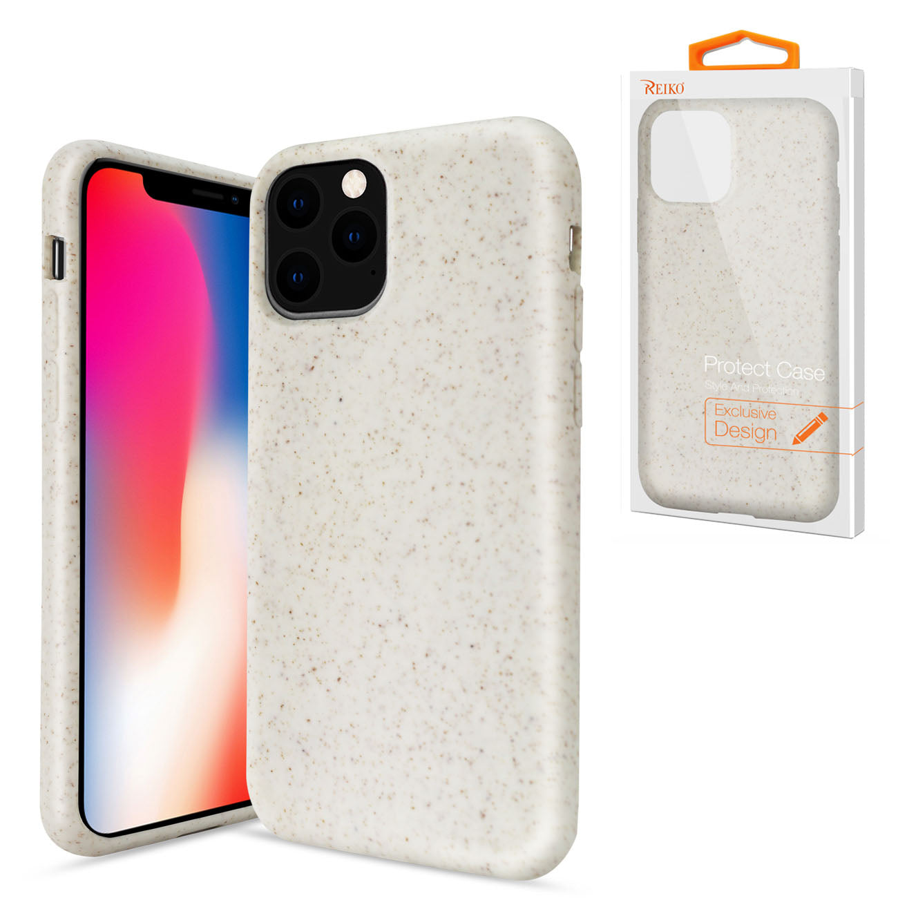 Reiko APPLE IPHONE 11 PRO MAX Wheat Bran Material Silicone Phone Case In White