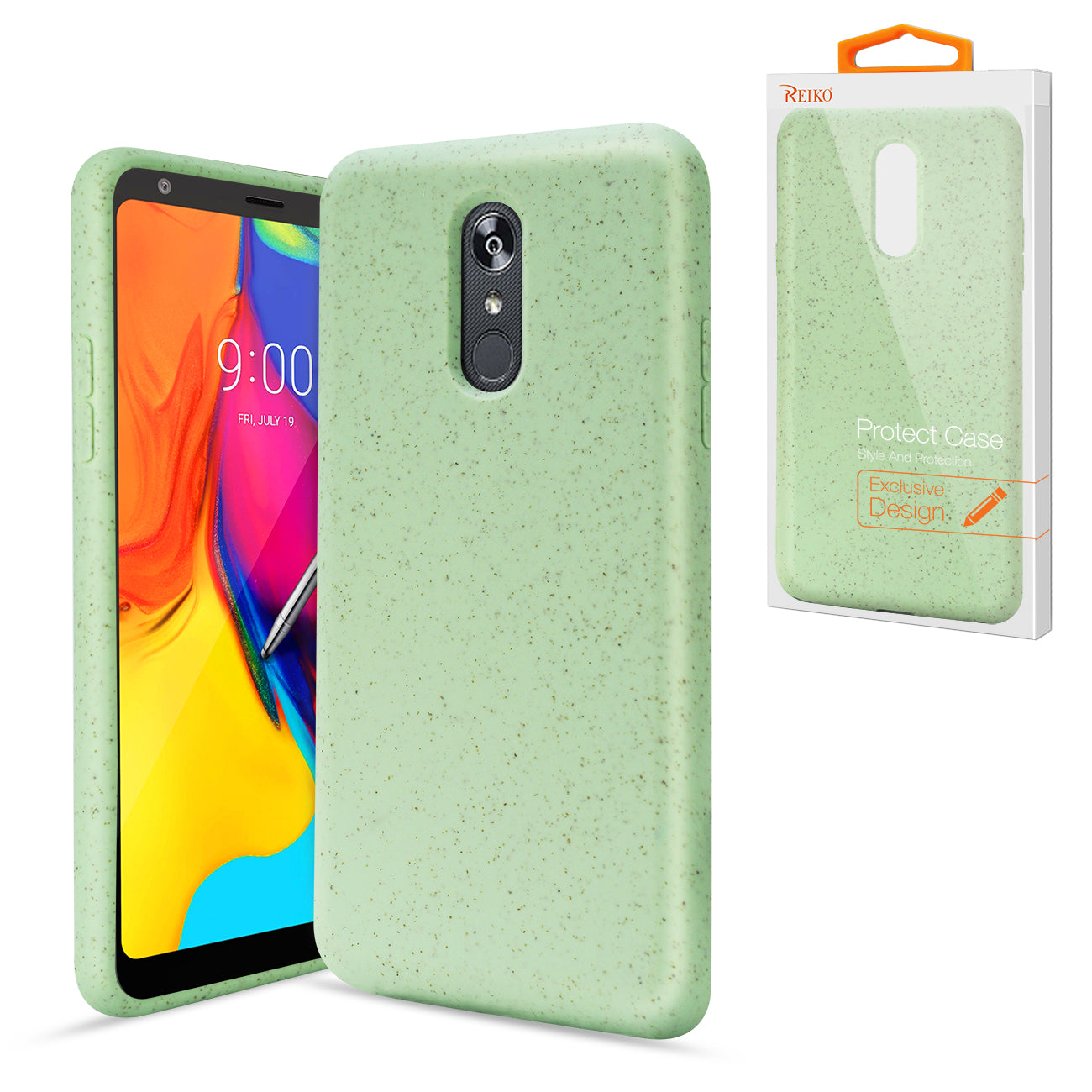 Reiko LG STYLO 5 Wheat Bran Material Silicone Phone Case In Green