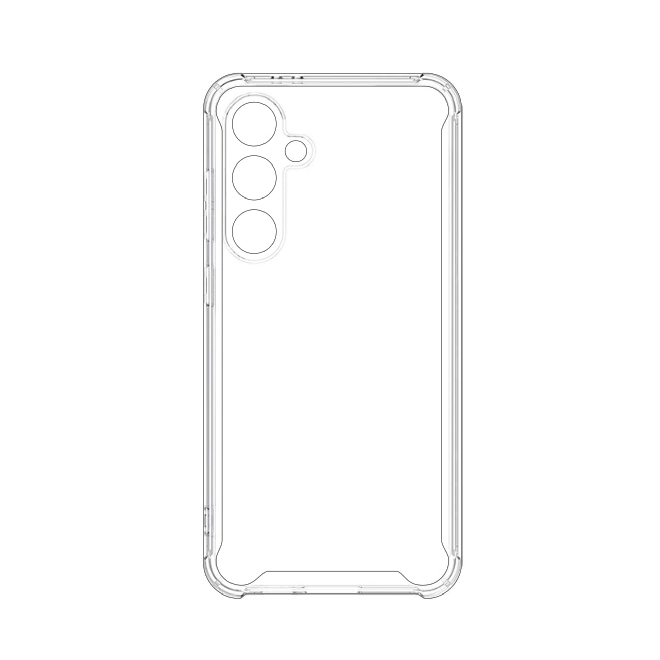 Reiko High Quality 2X Clean PC and TPU Bumper Case In Clear For Samsung Galaxy A25 5G