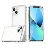 Reiko High Quality 2X Clean PC and TPU Bumper Case In Clear For Apple iPhone 13