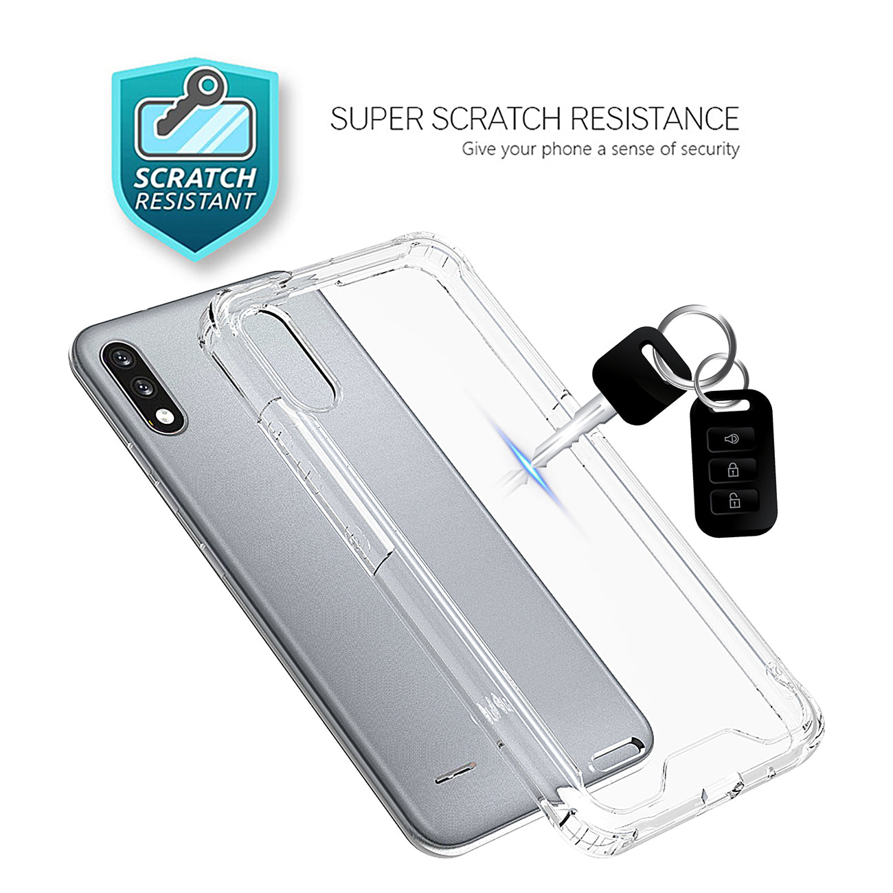 Reiko High Quality 2X Clean PC and TPU Bumper Case In Clear For LG-K22/K32