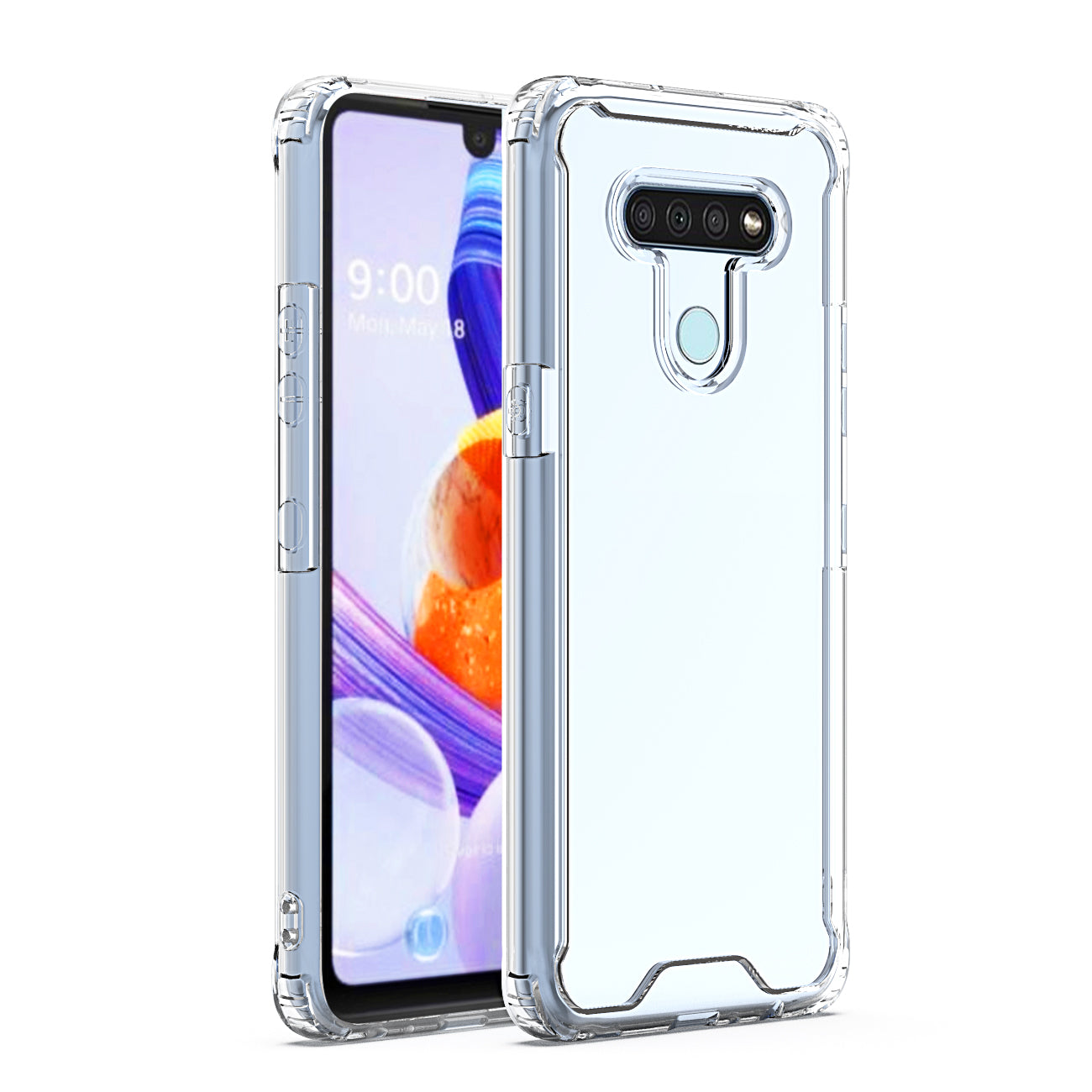 LG K51 High quality TPU Bumper and Clarity PC Case In Clear