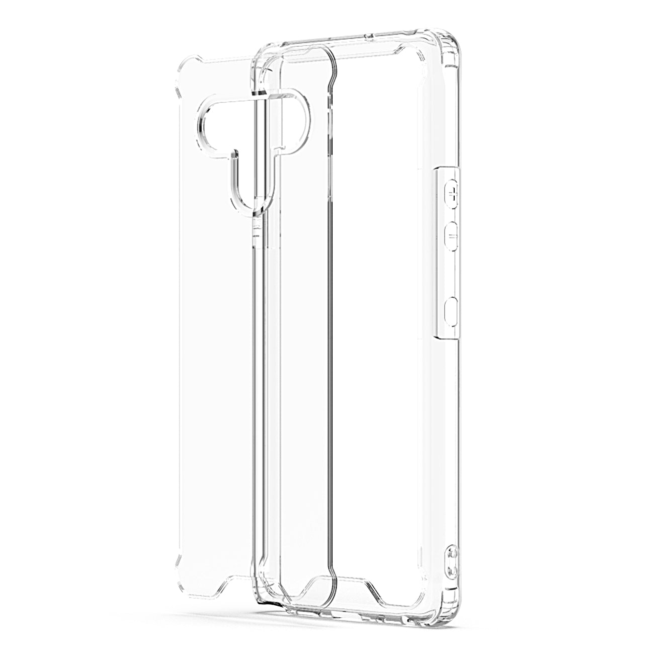 LG STYLO 6 High quality TPU Bumper and Clarity PC Case In Clear