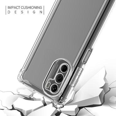 Reiko High Quality 2X Clean PC and TPU Bumper Case In Clear For Motorola Edge Plus 2022