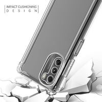 Reiko High Quality 2X Clean PC and TPU Bumper Case In Clear For Motorola Moto G 5G (2022)