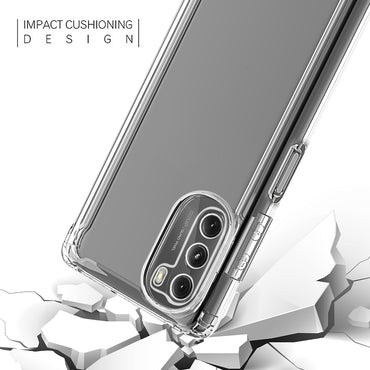 Reiko High Quality 2X Clean PC and TPU Bumper Case In Clear For Motorola Moto G Stylus 5G (2022)