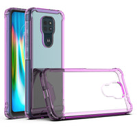 Moto E7 Plus/G9/G9 Play High quality TPU Bumper and Clarity PC Case In Purple