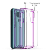 Moto E7 Plus/G9/G9 Play High quality TPU Bumper and Clarity PC Case In Purple