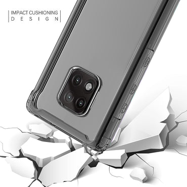 Reiko High Quality 2X Clean PC and TPU Bumper Case In Black  For Moto G Power 2021