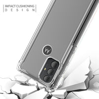 Reiko High Quality 2X Clean PC and TPU Bumper Case In Clear for Moto-G Power 2022 /Moto-G Pure 2021