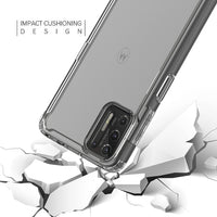 Reiko High Quality 2X Clean PC and TPU Bumper Case In Clear For  Moto G Stylus 2021