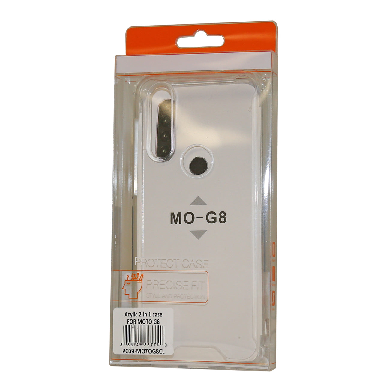 Reiko MOTOROLA G8 High quality Tpu Bumper and Clarity PC Case In Clear