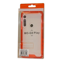 Reiko MOTOROLA G8 PLAY High quality Tpu Bumper and Clarity PC Case In Red