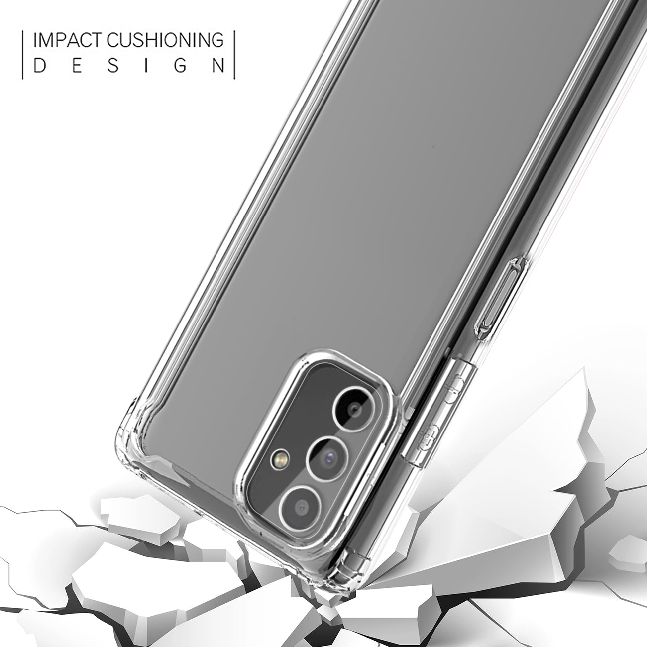 Reiko High Quality 2X Clean PC and TPU Bumper Case In Clear For Samsung Galaxy A13 5G