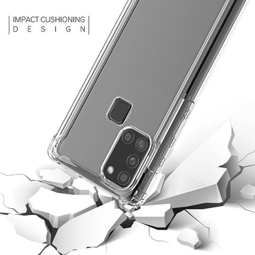 Reiko High Quality 2X Clean PC and TPU Bumper Case In Clear For Samsung Galaxy S21S