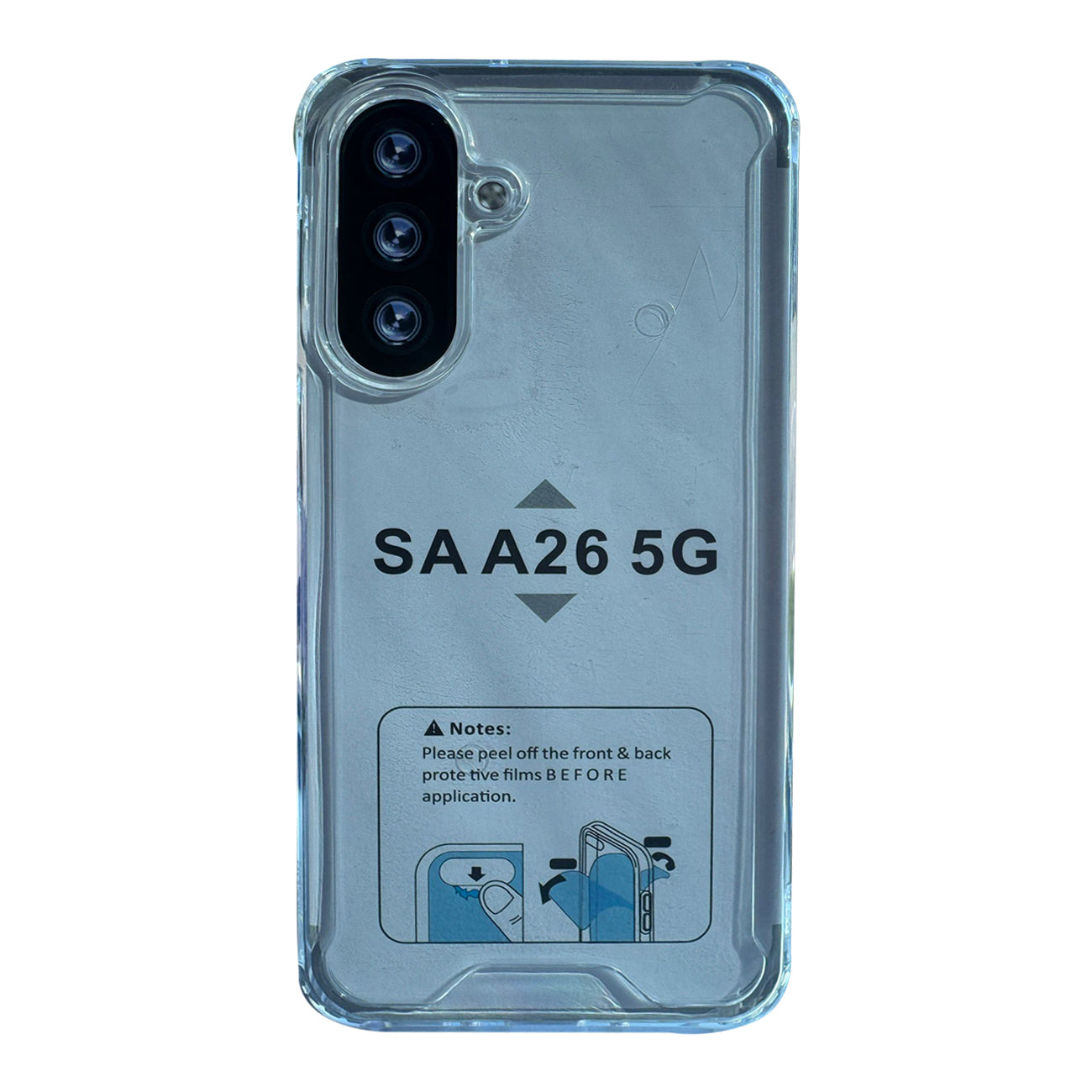 Reiko High Quality 2X Clean PC and TPU Bumper Case In Clear For Samsung Galaxy A26