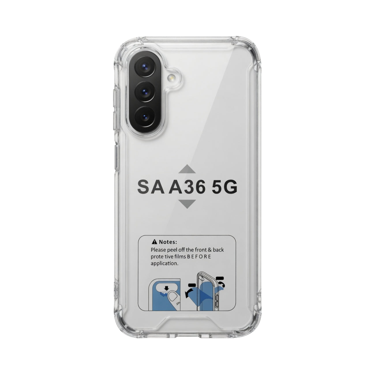 Reiko High Quality 2X Clean PC and TPU Bumper Case In Clear For Samsung Galaxy A36 £¬ PC09-SAMSA36-5GCL