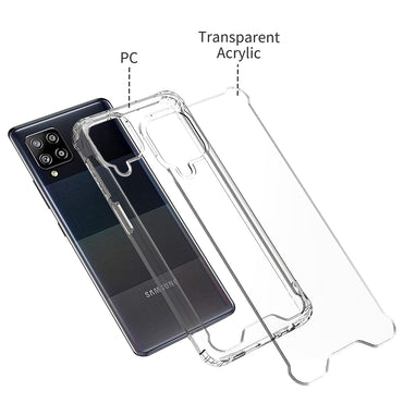 Reiko High Quality 2X Clean PC and TPU Bumper Case In Clear For  Samsung Galaxy A42 5G