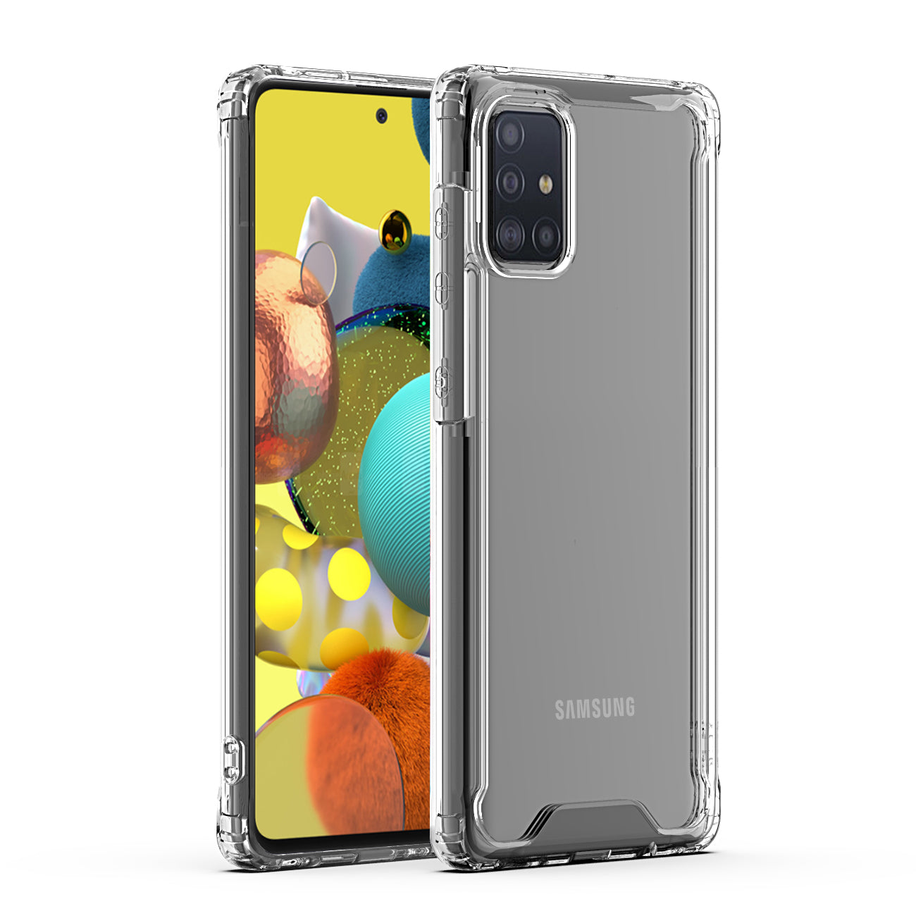 High quality TPU Bumper and Clarity PC Case For SAMSUNG GALAXY A51 5G In Clear