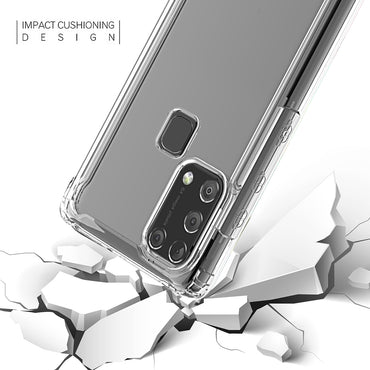 Reiko High Quality 2X Clean PC and TPU Bumper Case In Clear For  Samsung Galaxy M31