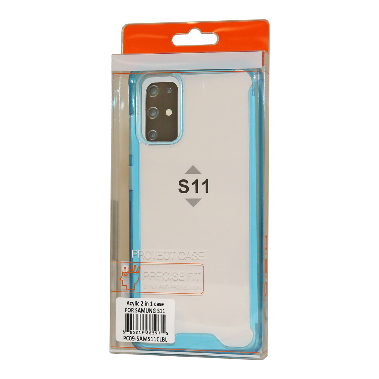 Reiko Samsung S20 Plus High quality Tpu Bumper and Clarity PC Case In Blue