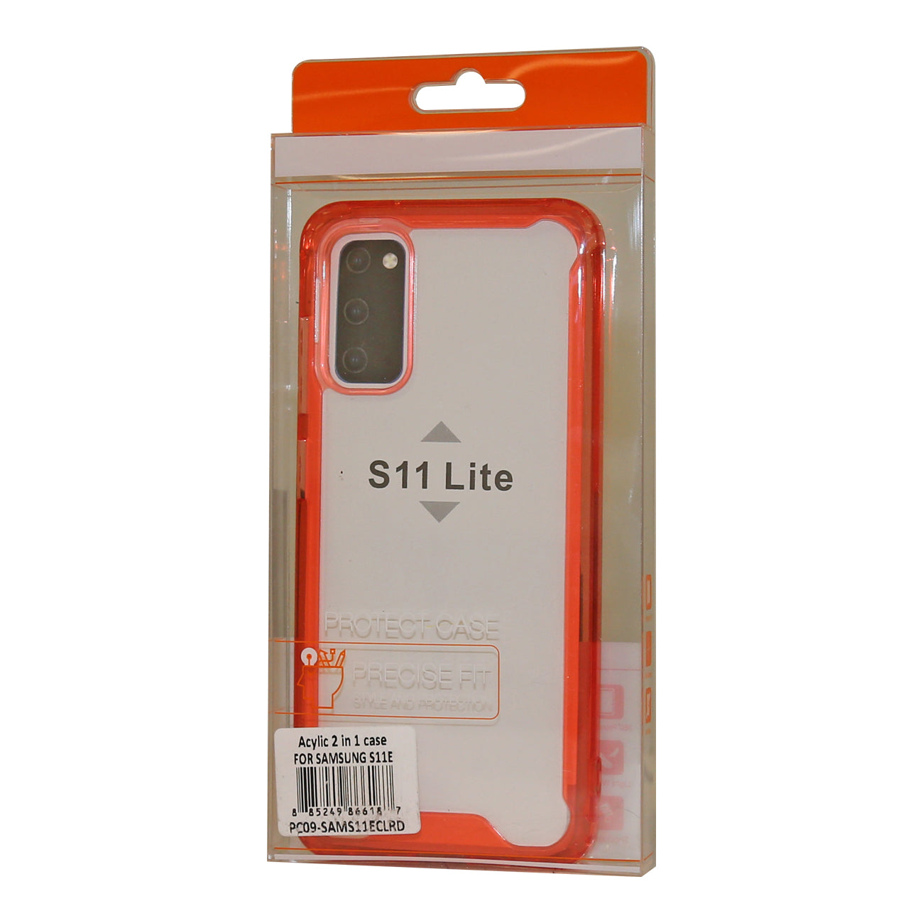 Reiko Samsung S20 High quality Tpu Bumper and Clarity PC Case In Red