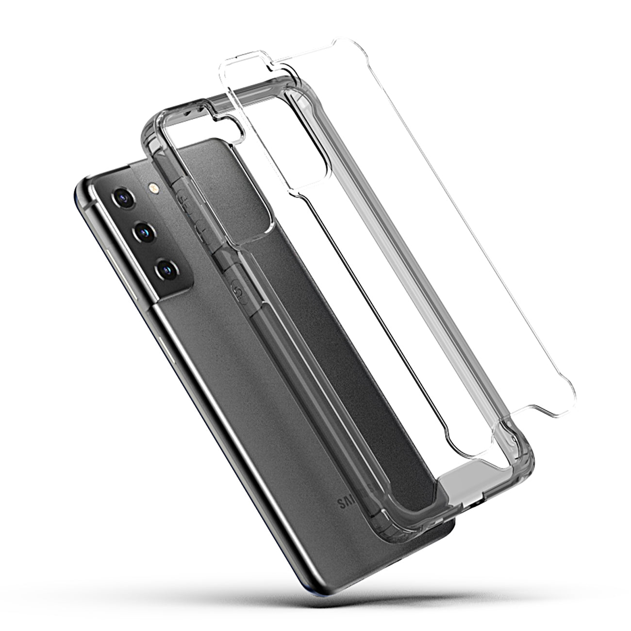 High quality TPU Bumper and Clarity PC Case For SAMSUNG GALAXY S21/S30 PLUS In Black