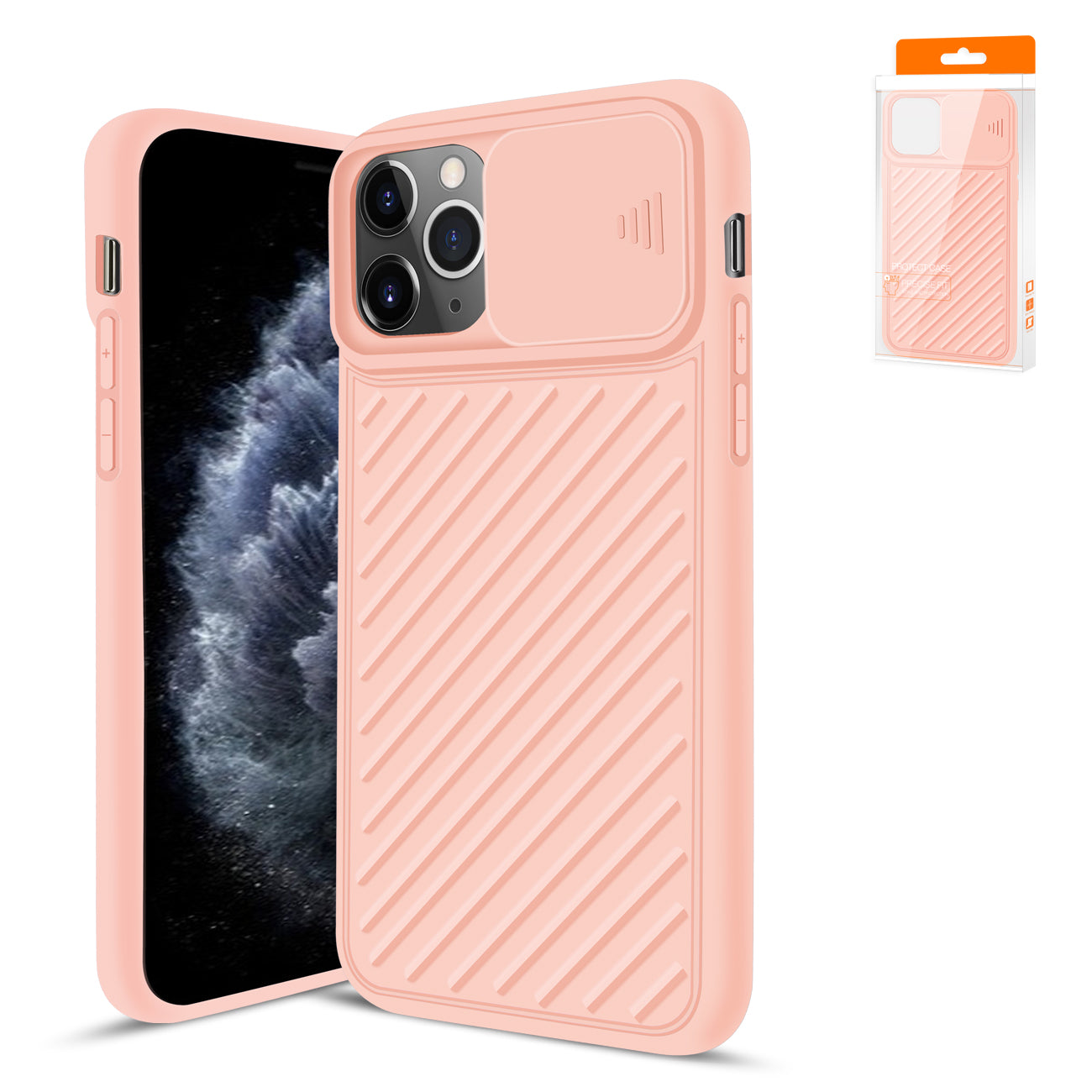 Reiko Camshield Series Case With Slide Camera CoverTpu Case For APPLE IPHONE 11 PRO In PIn k