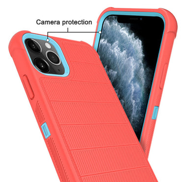 3-In-1 Hybrid Heavy Duty Holster Combo Case For APPLE IPHONE 11 PRO MAX In Red