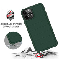 3-In-1 Hybrid Heavy Duty Holster Combo Case For APPLE IPHONE 11 PRO In Green