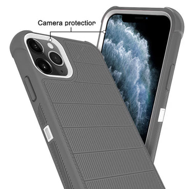 3-In-1 Hybrid Heavy Duty Holster Combo Case For APPLE IPHONE 11 PRO In Gray