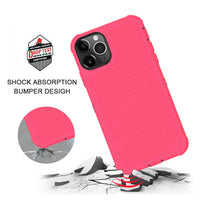 3-In-1 Hybrid Heavy Duty Holster Combo Case For APPLE IPHONE 11 PRO In Hot Pink