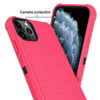 3-In-1 Hybrid Heavy Duty Holster Combo Case For APPLE IPHONE 11 PRO In Hot Pink